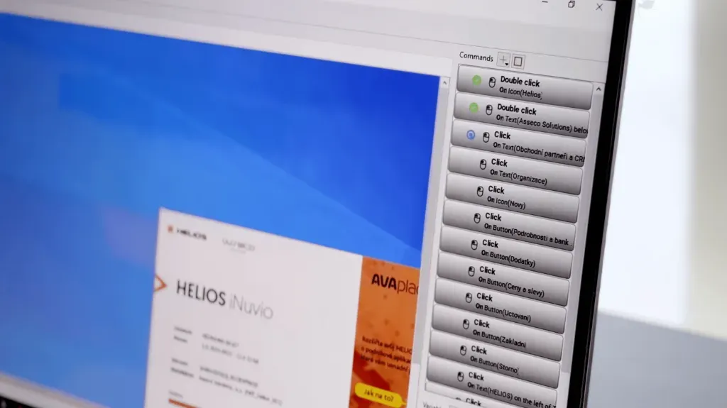 Ukázka Aiviro aplikace nad systémem Helios